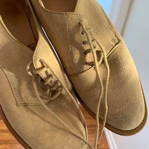 JCREW MENS SUEDE TAN DRESS SHOES BUCKS SIZE 10.5
